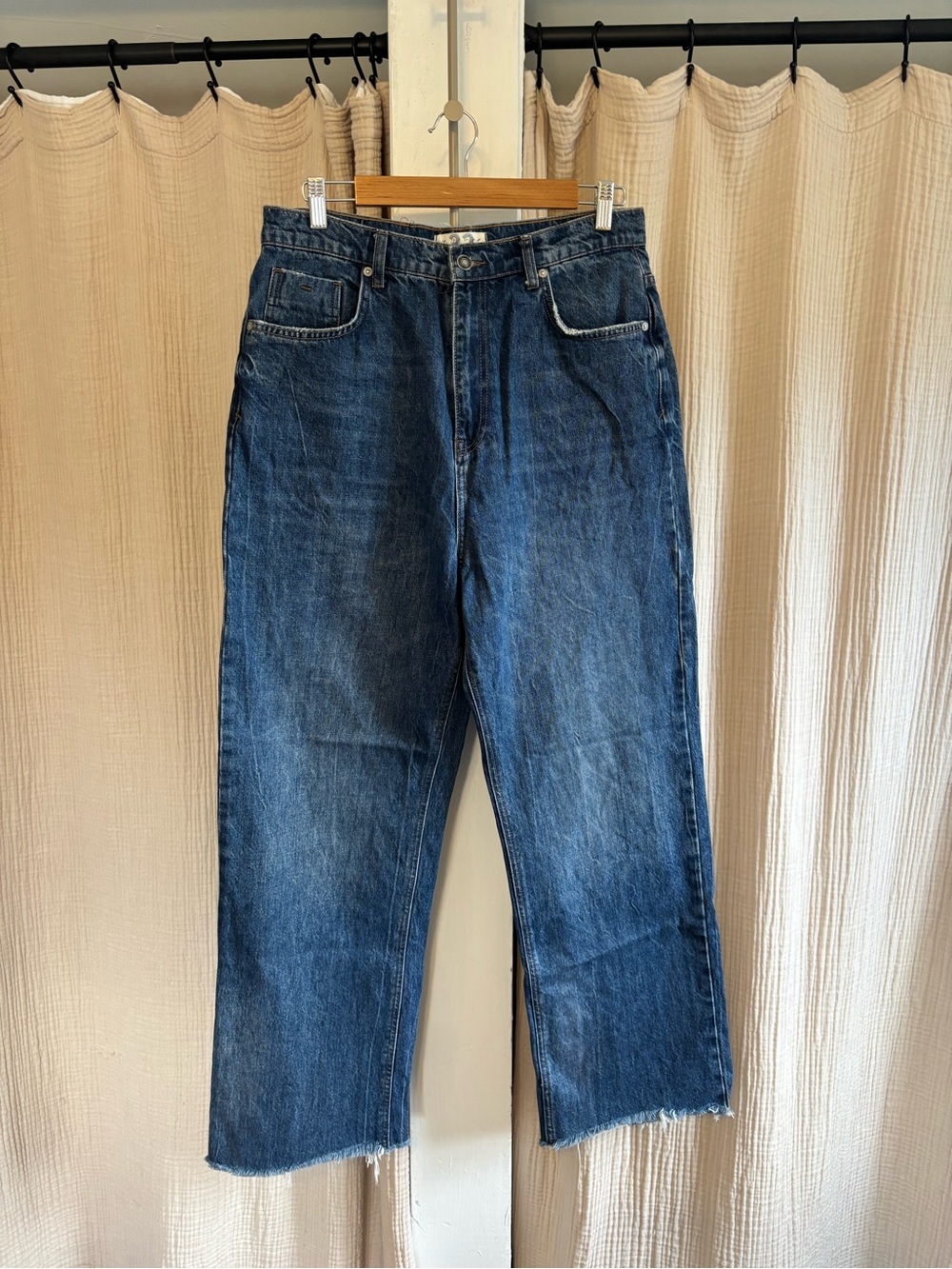 Free People High Rise Wide Leg Jeans- 32